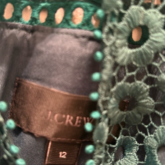 J. Crew Blue Sheath Dress with Off the Shoulder Bell Sleeves - Picture 3 of 3